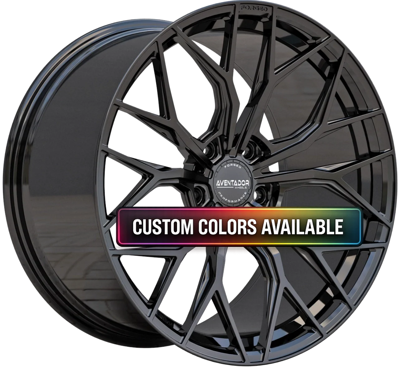 Aventador Wheels Forged Stealth Custom Finish