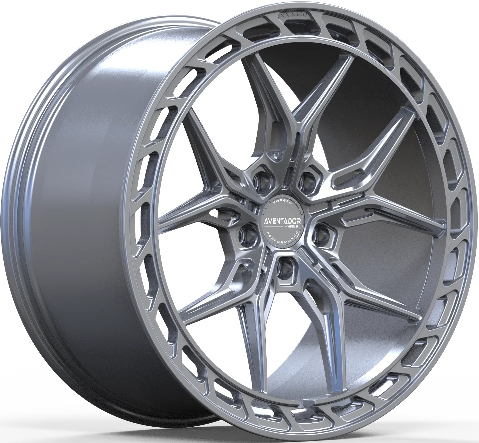 Aventador Wheels Forged Bullet Air Gloss Satin Silver