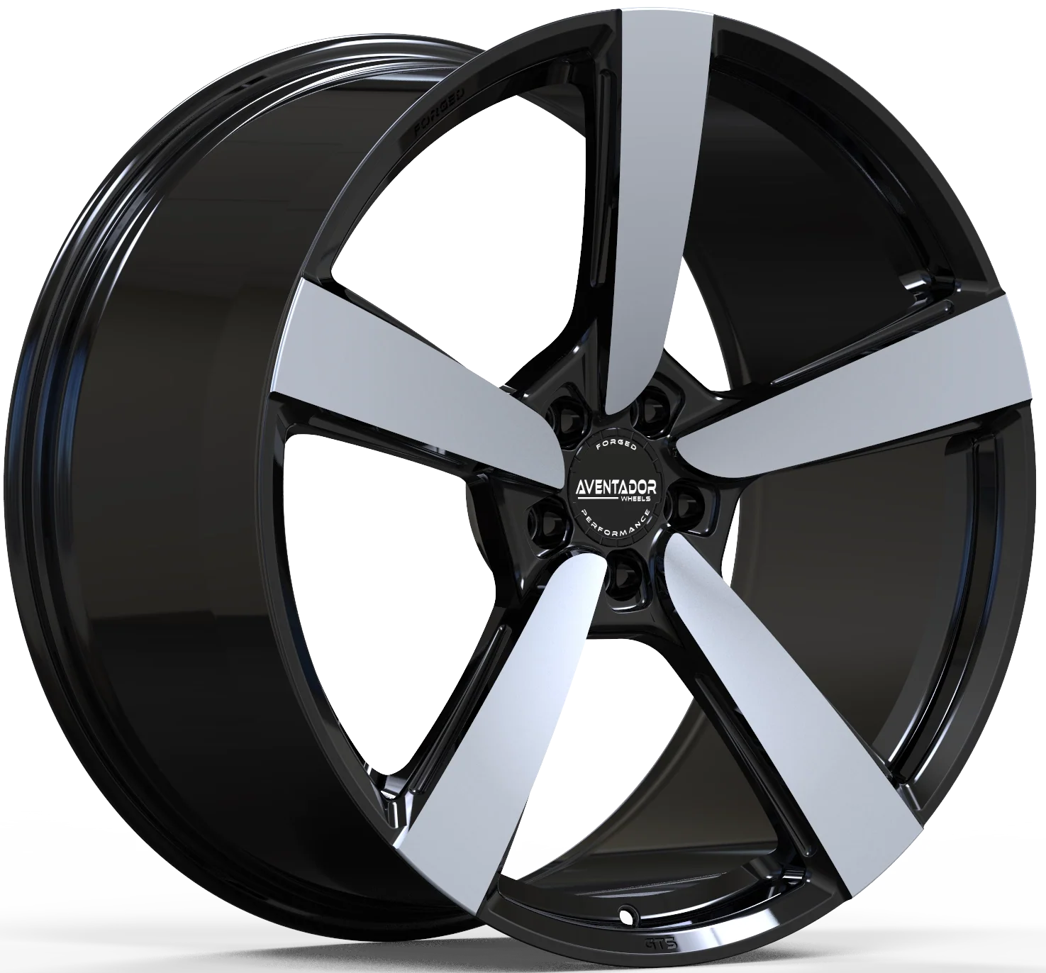 Aventador Wheels Forged GTS Black Gloss Polished