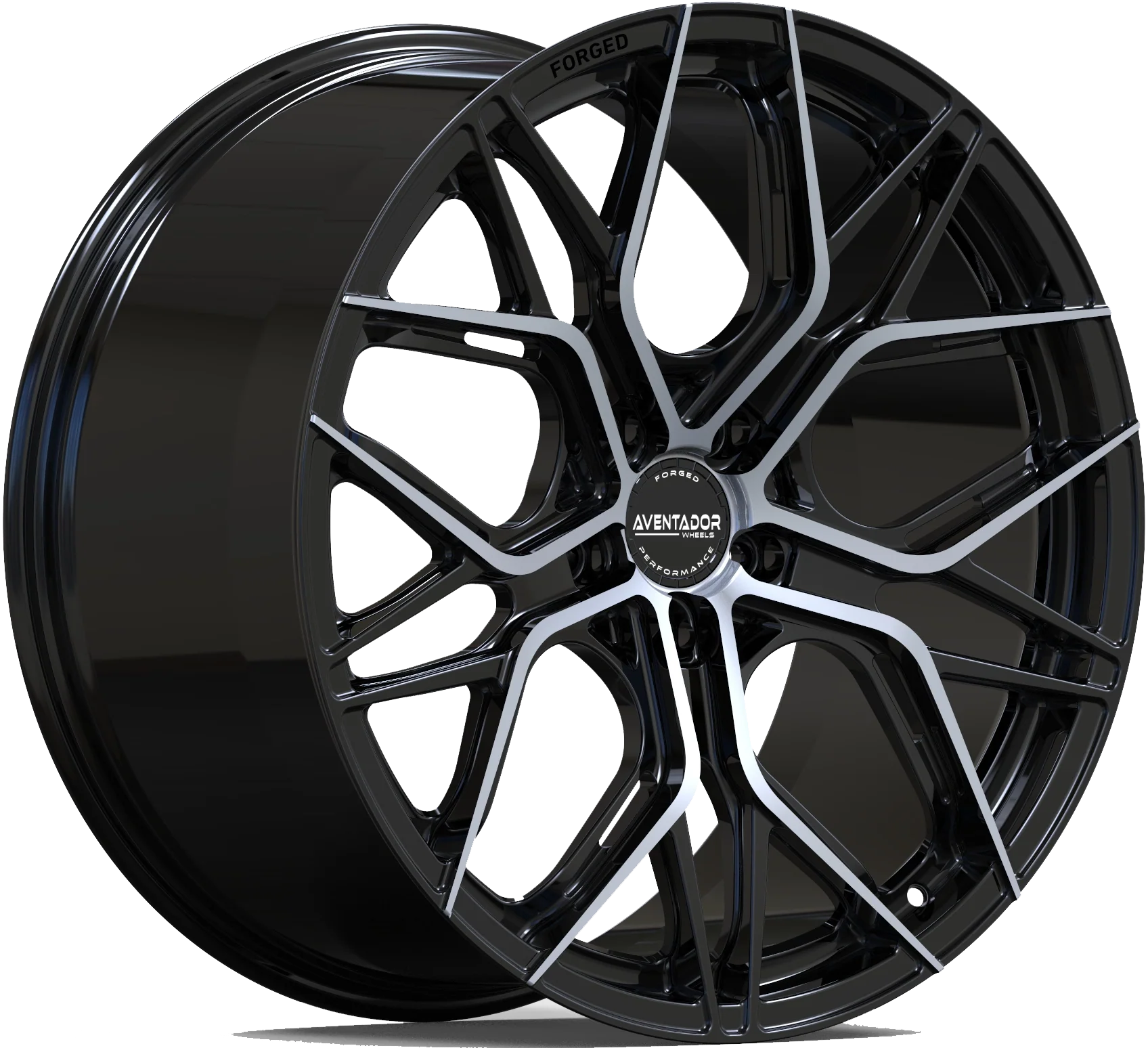 Aventador Wheels Forged Limitless Black Gloss Polished