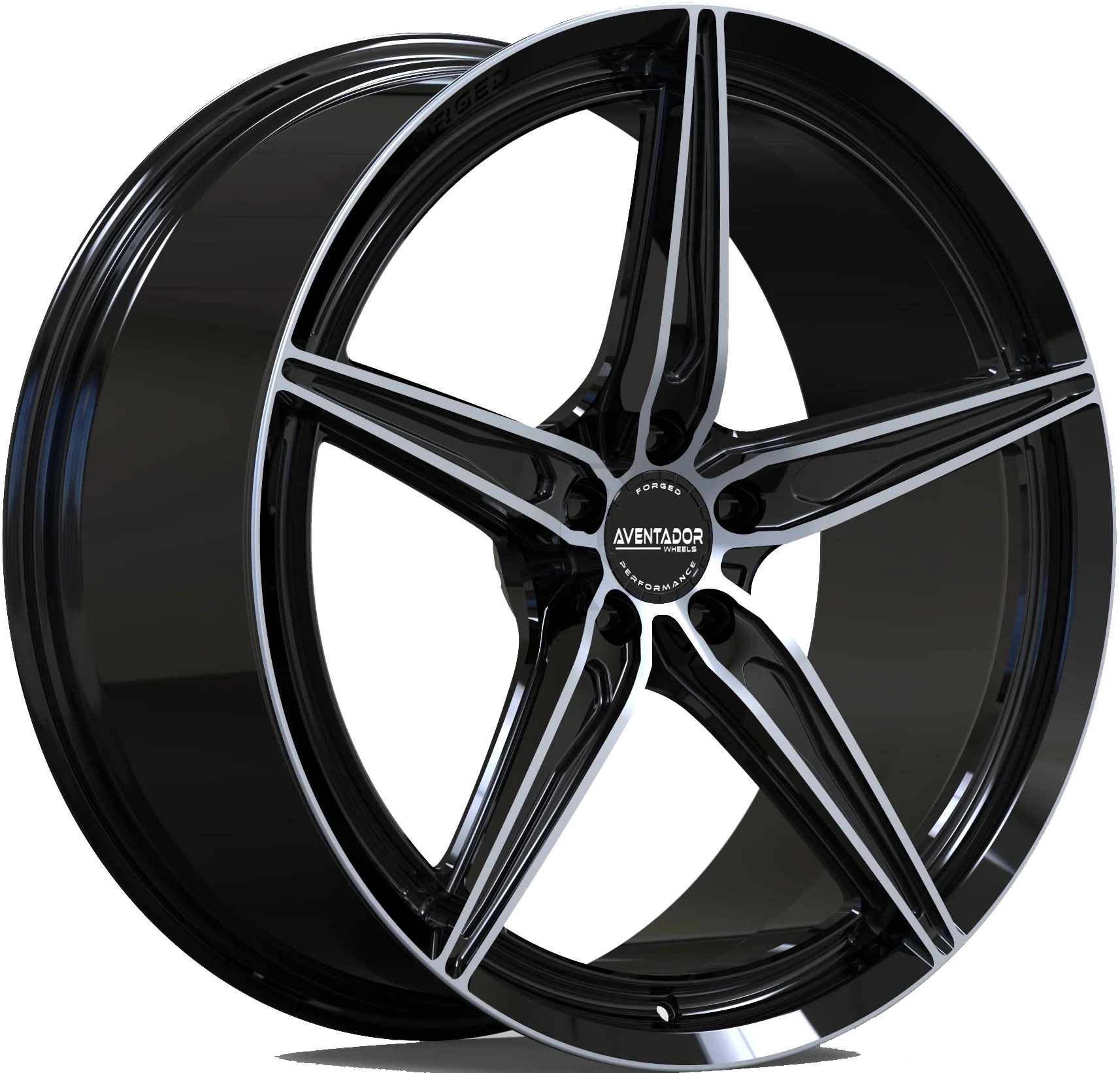 Aventador Wheels Forged Starlight Black Gloss Polished