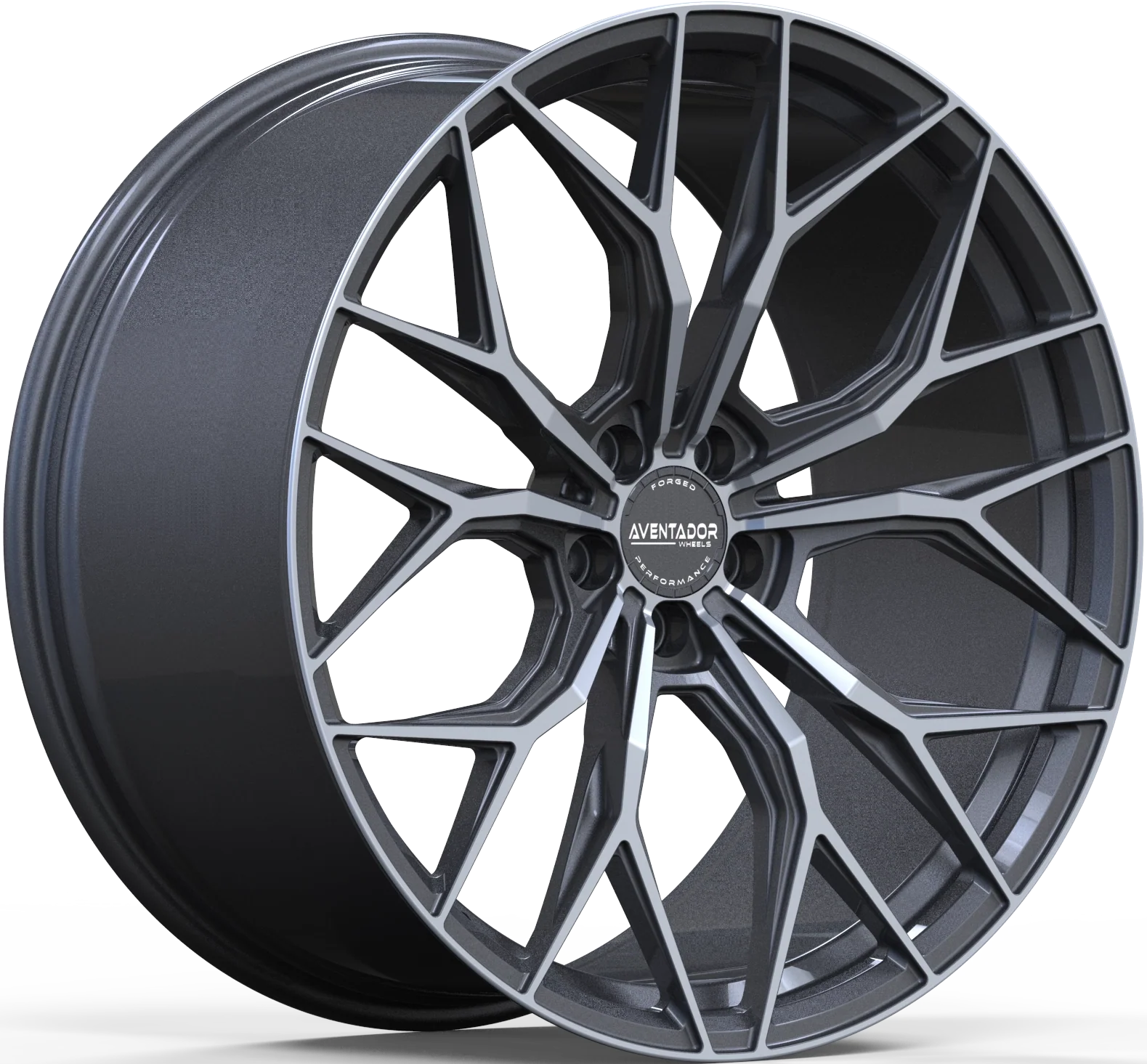 Aventador Wheels Forged Stealth Carbon Gloss Polished
