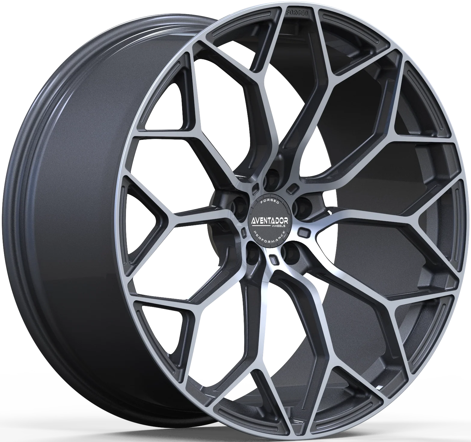 Aventador Wheels Forged Titan Carbon Gloss Polished